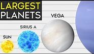 Largest Planets And Stars In The Galaxy - Size Comparison