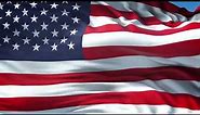 HD American Flag Waving Animation (USA National Flag) | 3 Hours Loop 🇺🇸