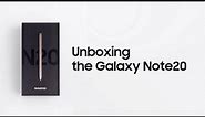 Galaxy Note20: Official Unboxing | Samsung