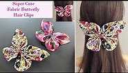 Easy Diy Large Fabric Butterfly Hair Clips | How to Make Fabric Butterflies | Butterfly Bow Hair Tie