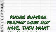 How to Format Phone Numbers in Excel