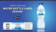 Water Bottle Label Design In Photoshop Tutorial | Product Packaging Tutorial | #Graphic_lover