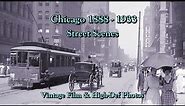 Chicago History | Street Scenes 1888 -1933 Autos Arrive. Old Hi-Def Photos & Vintage Film【4K】