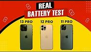 iPhone 13 Pro VS iPhone 12 Pro VS iPhone 11 Pro Battery Test - Which iPhone has best battery life?