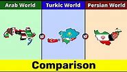Arab World vs Turkish World vs Persian World | Persian vs Turkish vs Arab | Comparison | Data Duck