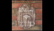 Wifi Password Plaque made w/ Dollar Tree Sign DIY ~ Silhouette Cameo