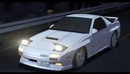 Ryosuke Takahashi drives with Takumi in his FC - Initial D Fourth Stage