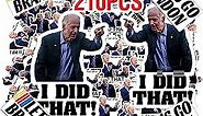 200Pcs Did That Biden Stickers and 10Pcs Lets Go Brandon Sticker, Funny Humor Sticker Decal for Gas Pump, Car Window Glass, Bumper, and Any Smooth Surface (White)