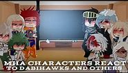 MHA Characters react to Dabihawks and other (videos) || 1K Special