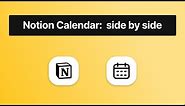 How to put a Calendar side by side in Notion