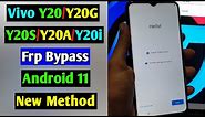 Vivo Y20G/Y20A/Y20S/Y20I/Y20 Frp Bypass/Reset Google Account Lock Android 11 | Without PC