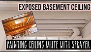 Painting an Exposed Basement Ceiling (Painted White) - How to Get the Look!