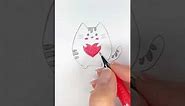 How to Draw Pusheen Cat with Heart Very Easy
