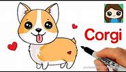 How to Draw a Corgi Easy | Cartoon Dog