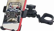 UTV Phone Mount - 360° Adjustable Heavy Duty Phone Holder Fit for 1.75-2 Inch UTV Roll Bar Compatible with Can-Am Maverick X3/ RZR/Ranger/Talon Pioneer 1000 for 4.0"-7.2" Cell Phone