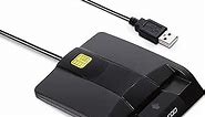 DOD Military USB Common Access CAC Smart Card Reader, Compatible with Mac OS, Win (Horizontal Version) (Don't Support VA PIV Card)