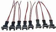 8 Pack Fuel Injector Connector Pigtail Wiring Plugs Clips Cut Splice for Bosch EV1 Any RC Replace EV1 OBD1