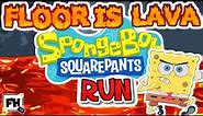 SpongeBob Floor Is Lava 🔥 Run - Summer Brain Break | Fitness Activity 👉 @FitnessHustleTV