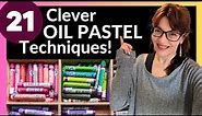 21 Clever OIL PASTEL Techniques and Tips (for Beginners!)