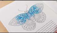 Colouring Tutorial : How to Colour a Butterfly PLUS Printable Coloring Page for Adults