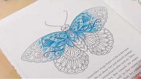 Colouring Tutorial : How to Colour a Butterfly PLUS Printable Coloring Page for Adults