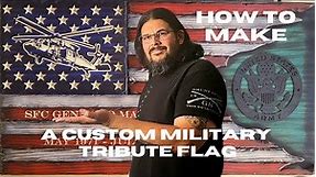How to make a custom distressed wooden American flag - US Army veteran tribute flag DIY