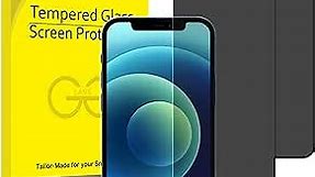 JETech Privacy Screen Protector for iPhone 12 mini 5.4-Inch, Anti Spy Tempered Glass Film, 2-Pack