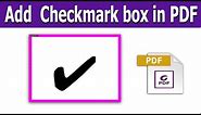 How to add a checkmark box in pdf form using Nitro Pro