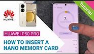 Huawei P50 Pro - How to insert a Nano Memory Card • 💾 • 📱 • 📈 • Tutorial