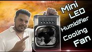 Mini Portable Cooling Fan With Humidifier | Mini LED Humidifier Cooling Fan