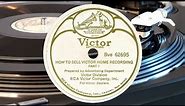 RCA Victor Company Inc.: How to sell Victor Home Recording (1930)