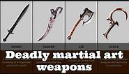 Martial Arts Weapons List