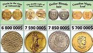 The most expensive coins in the world! Comparison