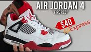 I bought FAKE Air Jordan 4 "Fire Red" for $40 from AliExpress!! | On Feet Review