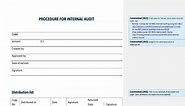 Procedure for Internal Audit [ISO 9001 templates]