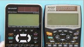 Sharp EL-w516 EL-W516X EL-W516XBSL calculator solve system of equations