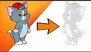 Easy Drawing Tom (Cat) by using texting letter |text art crafts