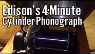 Thomas Edison's 4 Minute Blue Amberol Phonograph Cylinder Player