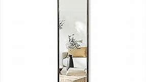 Long Black Arched Mirror, Decorative Hanging Tall Mirror,Long Skinny Mirror,Narrow Long Hallway Bathroom Mirror,12"x50"