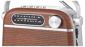 Portable Retro AM FM Radio Bluetooth Speak, Support USB and Micro SD Card MP3 Player, D Battery Operated Analog Radio Or AC Power Vintage Transistor Radio with Big Speaker for Home and Outdoor