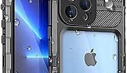 WIFORT iPhone 13 Pro Max Waterproof Metal Case - Built-in [Screen Protector][15FT Military Grade Shockproof][IP68 Water Proof], Full Body Aluminum Protective Dropproof Underwater Cover, 6.7" Black
