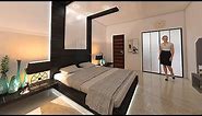 150 Sq Ft bedroom interior design and decore by nikshail