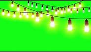 Animated String Lights Green Screen Video Effects HD