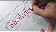 Italic Calligraphy Tutorial: Italic Minuscules Review a to z