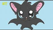 Cartoon bat drawing easy | How to draw a cute bat step by step