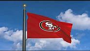 San Francisco 49ers Flag Logo Animation (moving clouds)