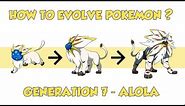 How To Evolve Pokémon - Generation 7 Alola (Animated Sprites)