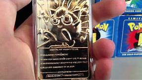 Opening a limited edition 23k gold plated jigglypuff pokemon card