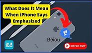 What Does It Mean When iPhone Says Emphasized? Know Everything