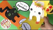 Easy 3D Cat Pop Up Card DIY - Birthday Card DIY - Valentine's Day DIY - Christmas Card DIY